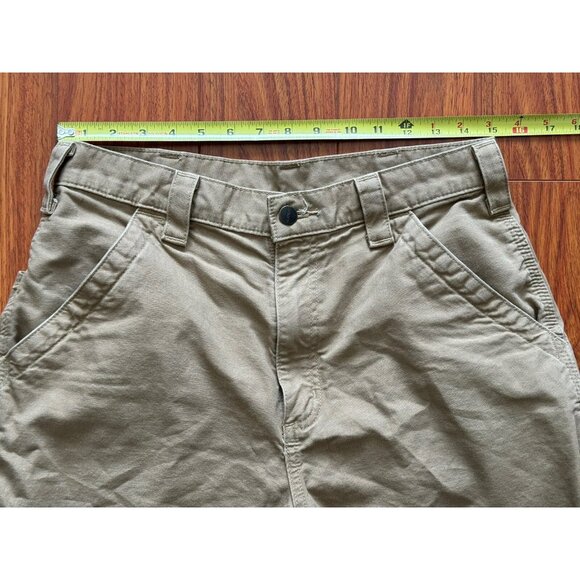 Carhartt B147 DKH Khaki Original Fit Canvas Carpenter Work Shorts Men's Size 32 - Picture 3 of 8